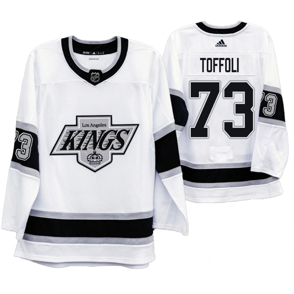 Los Angeles Kings #73 Tyler Toffoli Men's Adidas 2019-20 Heritage White Throwback 90s NHL Jersey