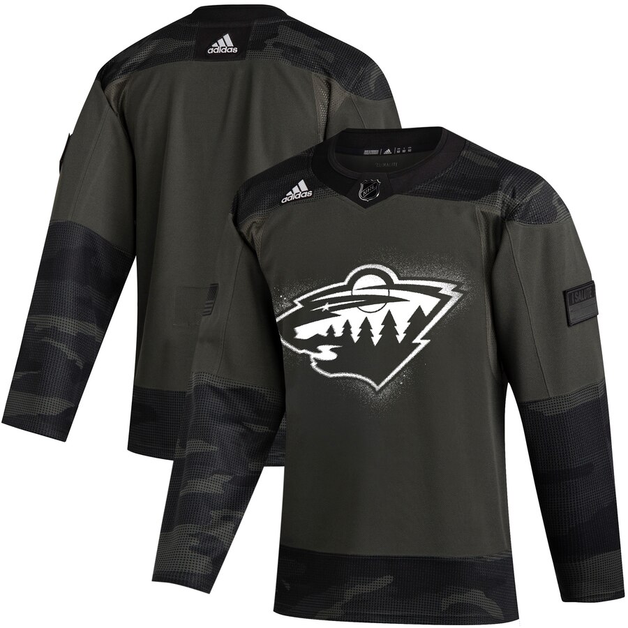 Minnesota Wild Adidas 2019 Veterans Day Authentic Practice NHL Jersey Camo Minnesota Wild Adidas 2019 Veterans Day Authentic Practice NHL Jersey Camo