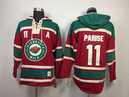 Wild #11 Zach Parise Red Sawyer Hooded Sweatshirt Stitched NHL Jersey Wild #11 Zach Parise Red Sawyer Hooded Sweatshirt Stitched NHL Jersey