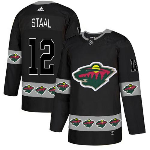 Adidas Wild #12 Eric Staal Black Authentic Team Logo Fashion Stitched NHL Jersey Adidas Wild #12 Eric Staal Black Authentic Team Logo Fashion Stitched NHL Jersey