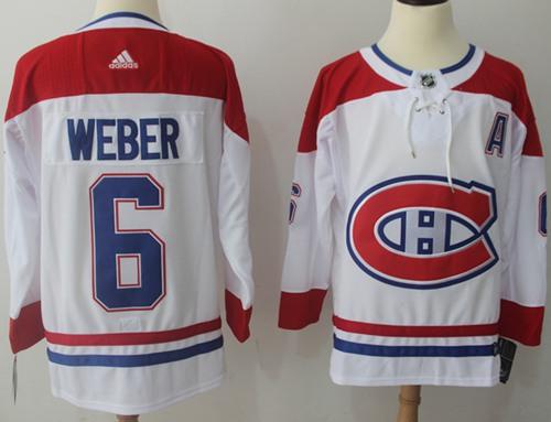 Adidas Canadiens #6 Shea Weber White Road Authentic Stitched NHL Jersey Adidas Canadiens #6 Shea Weber White Road Authentic Stitched NHL Jersey