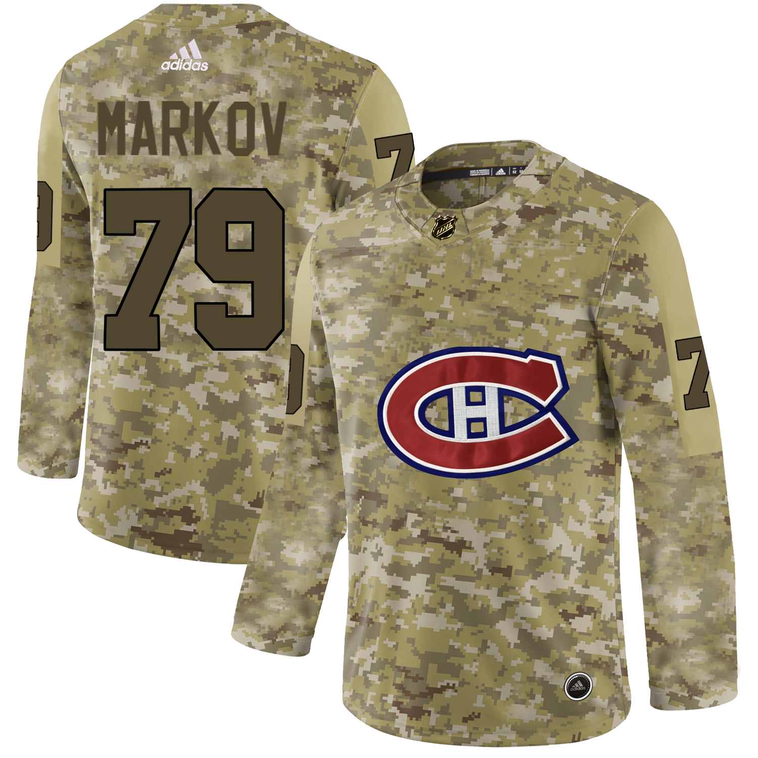 Adidas Canadiens #79 Andrei Markov Camo Authentic Stitched NHL Jersey