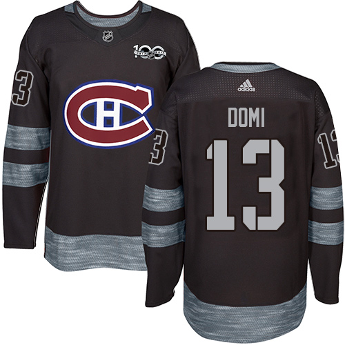 Adidas Canadiens #13 Max Domi Black 1917-2017 100th Anniversary Stitched NHL Jersey Adidas Canadiens #13 Max Domi Black 1917-2017 100th Anniversary Stitched NHL Jersey