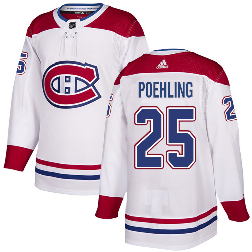 Adidas Canadiens #25 Ryan Poehling White Road Authentic Stitched NHL Jersey Adidas Canadiens #25 Ryan Poehling White Road Authentic Stitched NHL Jersey