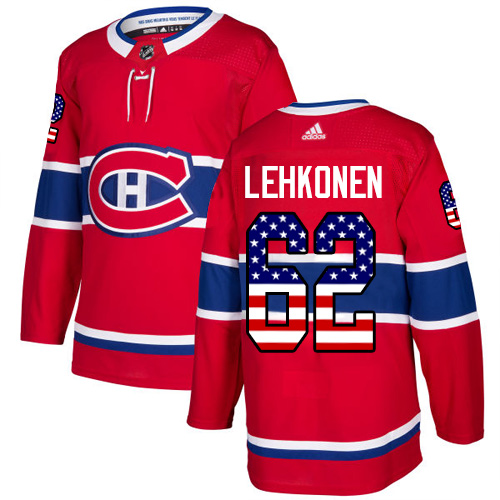 Adidas Canadiens #62 Artturi Lehkonen Red Home Authentic USA Flag Stitched NHL Jersey Adidas Canadiens #62 Artturi Lehkonen Red Home Authentic USA Flag Stitched NHL Jersey