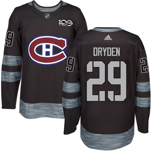 Adidas Canadiens #29 Ken Dryden Black 1917-2017 100th Anniversary Stitched NHL Jersey Adidas Canadiens #29 Ken Dryden Black 1917-2017 100th Anniversary Stitched NHL Jersey