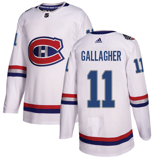 Adidas Canadiens #11 Brendan Gallagher White Authentic 2017 100 Classic Stitched NHL Jersey Adidas Canadiens #11 Brendan Gallagher White Authentic 2017 100 Classic Stitched NHL Jersey