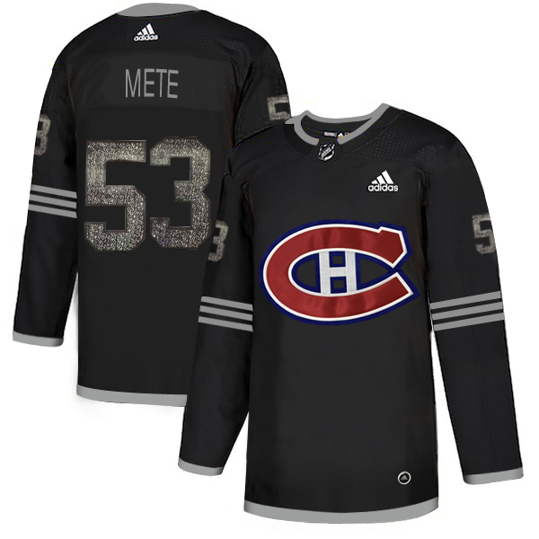 Adidas Canadiens #53 Victor Mete Black Authentic Classic Stitched NHL Jersey