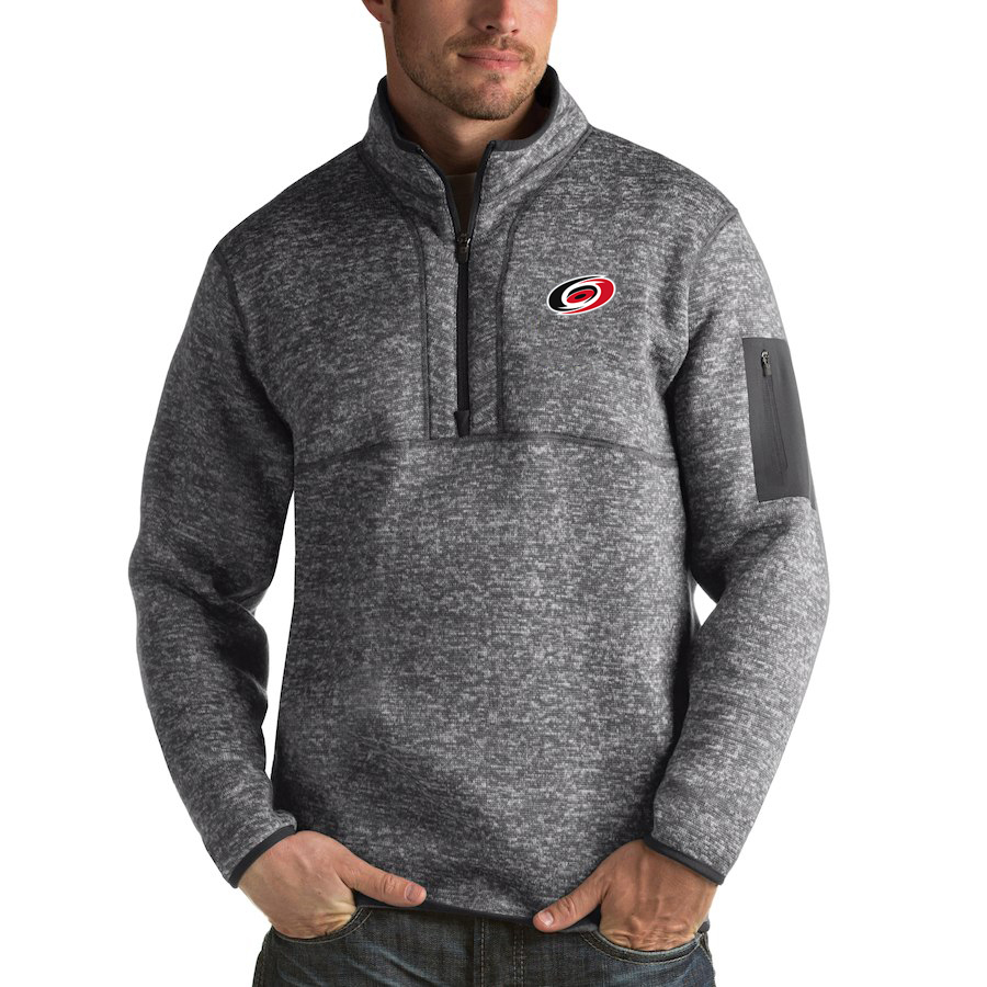 Carolina Hurricanes Antigua Fortune Quarter-Zip Pullover Jacket Black Carolina Hurricanes Antigua Fortune Quarter-Zip Pullover Jacket Black