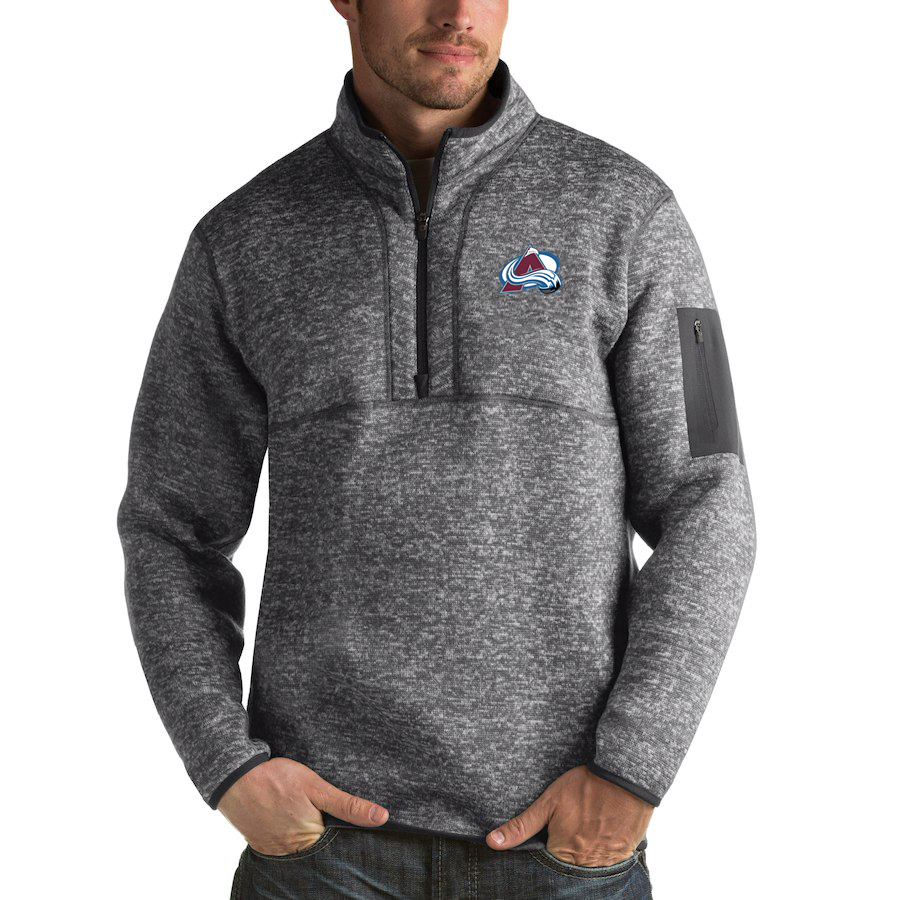 Colorado Avalanche Antigua Fortune Quarter-Zip Pullover Jacket Black Colorado Avalanche Antigua Fortune Quarter-Zip Pullover Jacket Black