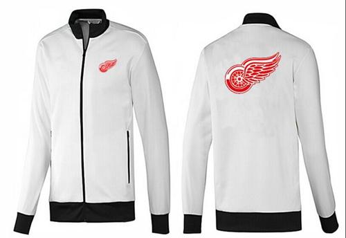 NHL Detroit Red Wings Zip Jackets White-1 NHL Detroit Red Wings Zip Jackets White-1