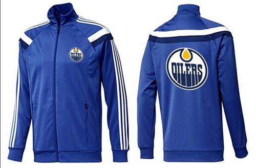 NHL Edmonton Oilers Zip Jackets Blue-4 NHL Edmonton Oilers Zip Jackets Blue-4