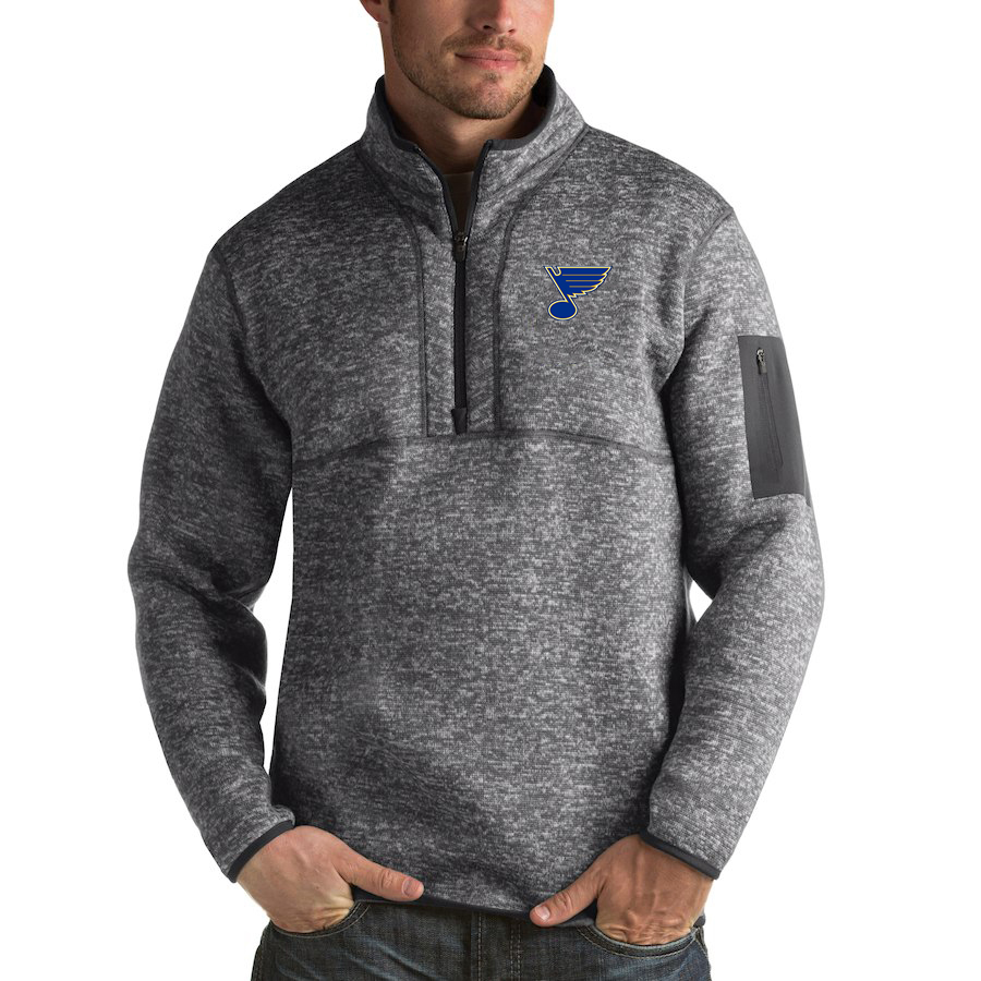 St. Louis Blues Antigua Fortune Quarter-Zip Pullover Jacket Black St. Louis Blues Antigua Fortune Quarter-Zip Pullover Jacket Black