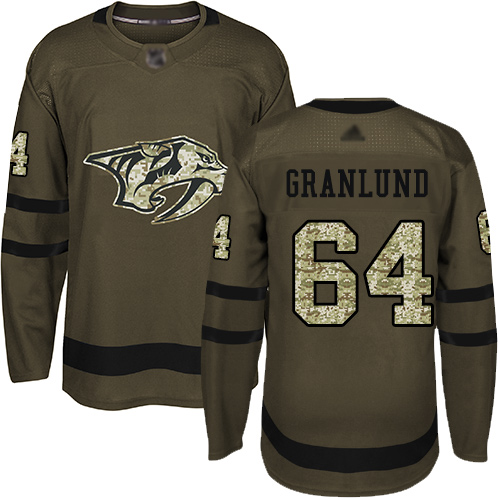 Adidas Predators #64 Mikael Granlund Green Salute to Service Stitched NHL Jersey