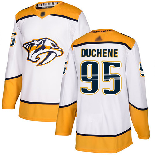 Adidas Predators #95 Matt Duchene White Road Authentic Stitched NHL Jersey Adidas Predators #95 Matt Duchene White Road Authentic Stitched NHL Jersey