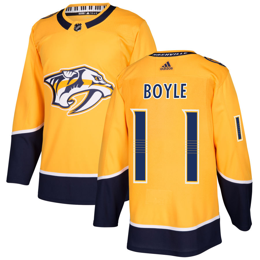 Adidas Predators #11 Brian Boyle Yellow Home Authentic Stitched NHL Jersey