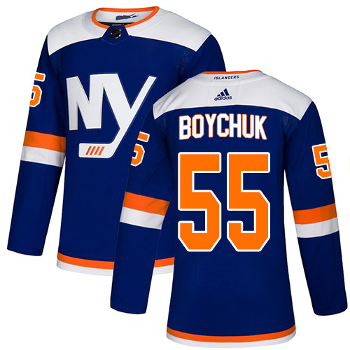Adidas Islanders #55 Johnny Boychuk Blue Authentic Alternate Stitched NHL Jersey