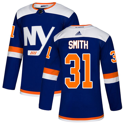 Adidas Islanders #31 Billy Smith Blue Authentic Alternate Stitched NHL Jersey