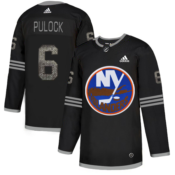 Adidas Islanders #6 Ryan Pulock Black Authentic Classic Stitched NHL Jersey