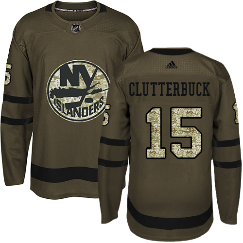 Adidas Islanders #15 Cal Clutterbuck Green Salute to Service Stitched NHL Jersey Adidas Islanders #15 Cal Clutterbuck Green Salute to Service Stitched NHL Jersey