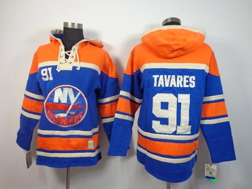 Islanders #91 John Tavares Baby Blue Sawyer Hooded Sweatshirt Stitched NHL Jersey Islanders #91 John Tavares Baby Blue Sawyer Hooded Sweatshirt Stitched NHL Jersey