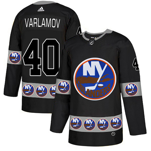 Adidas Islanders #40 Semyon Varlamov Black Authentic Team Logo Fashion Stitched NHL Jersey