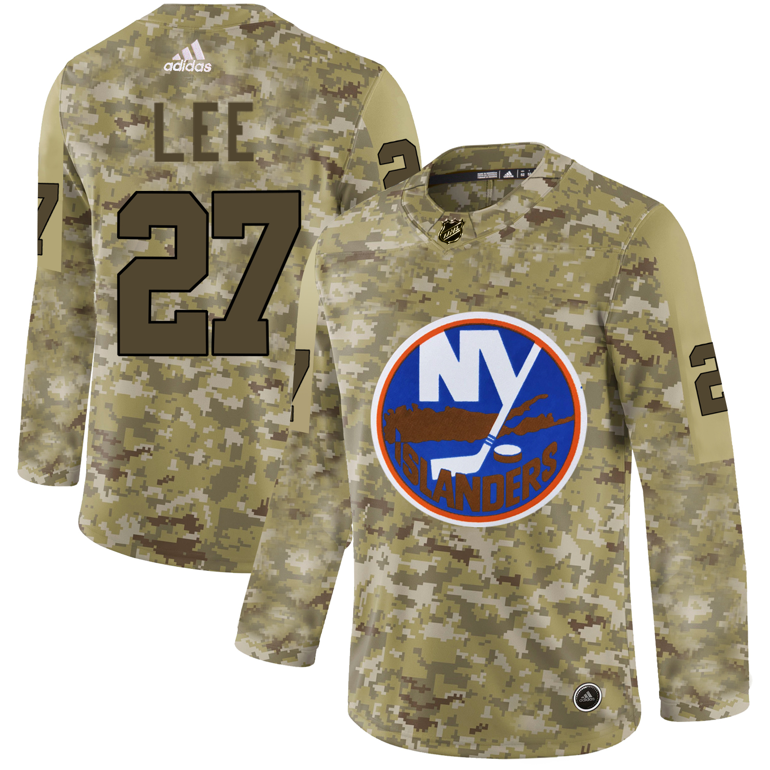 Adidas Islanders #27 Anders Lee Camo Authentic Stitched NHL Jersey