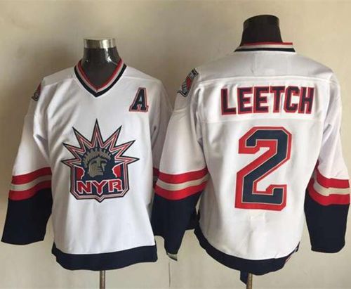Rangers #2 Brian Leetch White CCM Statue of Liberty Stitched NHL Jersey Rangers #2 Brian Leetch White CCM Statue of Liberty Stitched NHL Jersey