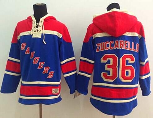 Rangers #36 Mats Zuccarello Blue Sawyer Hooded Sweatshirt Stitched NHL Jersey Rangers #36 Mats Zuccarello Blue Sawyer Hooded Sweatshirt Stitched NHL Jersey