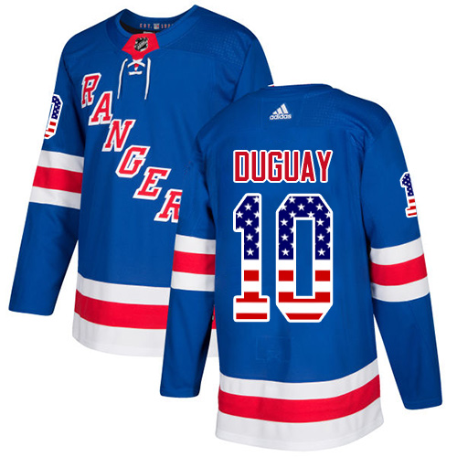 Adidas Rangers #10 Ron Duguay Royal Blue Home Authentic USA Flag Stitched NHL Jersey Adidas Rangers #10 Ron Duguay Royal Blue Home Authentic USA Flag Stitched NHL Jersey