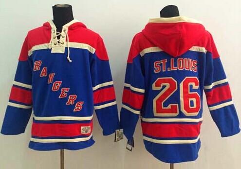 Rangers #26 Martin St. Louis Blue Sawyer Hooded Sweatshirt Stitched NHL Jersey Rangers #26 Martin St. Louis Blue Sawyer Hooded Sweatshirt Stitched NHL Jersey
