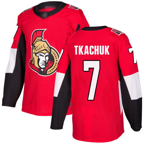 Adidas Senators #7 Brady Tkachuk Red Home Authentic Stitched NHL Jersey
