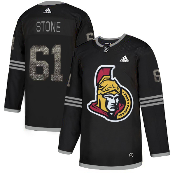 Adidas Senators #61 Mark Stone Black Authentic Classic Stitched NHL Jersey