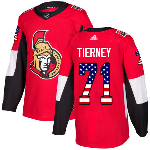 Adidas Senators #71 Chris Tierney Red Home Authentic USA Flag Stitched NHL Jersey Adidas Senators #71 Chris Tierney Red Home Authentic USA Flag Stitched NHL Jersey