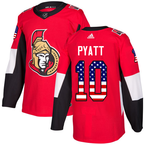 Adidas Senators #10 Tom Pyatt Red Home Authentic USA Flag Stitched NHL Jersey Adidas Senators #10 Tom Pyatt Red Home Authentic USA Flag Stitched NHL Jersey