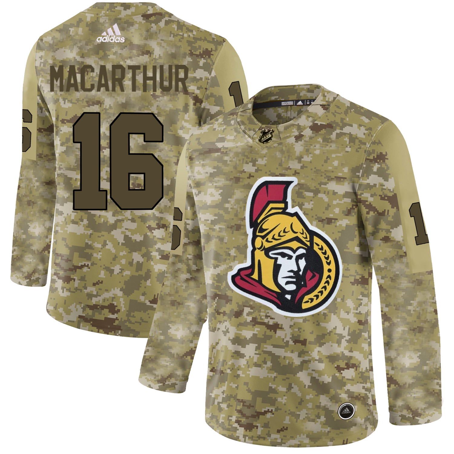 Adidas Senators #16 Clarke MacArthur Camo Authentic Stitched NHL Jersey