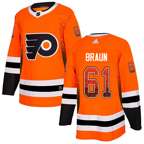 Adidas Flyers #61 Justin Braun Orange Home Authentic Drift Fashion Stitched NHL Jersey Adidas Flyers #61 Justin Braun Orange Home Authentic Drift Fashion Stitched NHL Jersey
