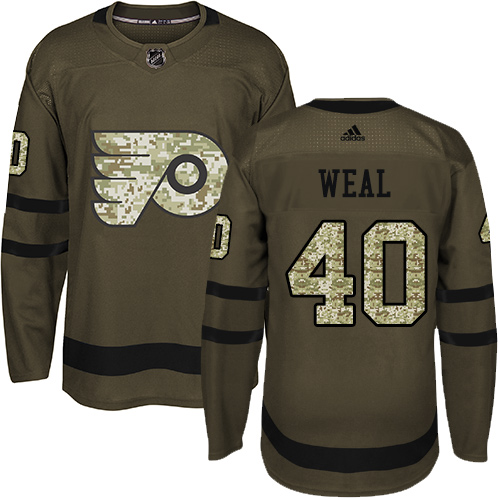 Adidas Flyers #40 Jordan Weal Green Salute to Service Stitched NHL Jersey Adidas Flyers #40 Jordan Weal Green Salute to Service Stitched NHL Jersey