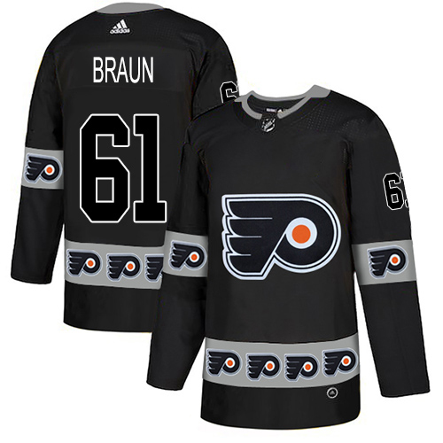 Adidas Flyers #61 Justin Braun Black Authentic Team Logo Fashion Stitched NHL Jersey Adidas Flyers #61 Justin Braun Black Authentic Team Logo Fashion Stitched NHL Jersey