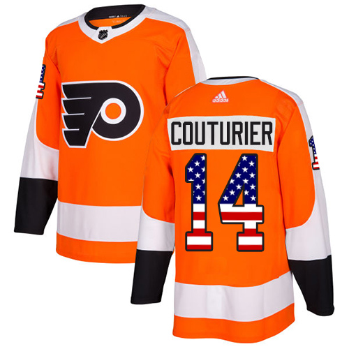 Adidas Flyers #14 Sean Couturier Orange Home Authentic USA Flag Stitched NHL Jersey Adidas Flyers #14 Sean Couturier Orange Home Authentic USA Flag Stitched NHL Jersey