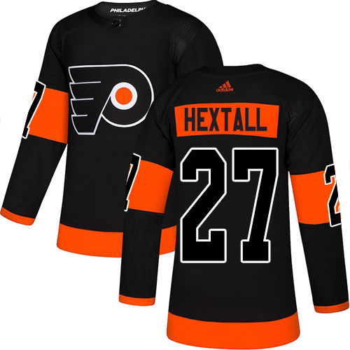 Adidas Flyers #27 Ron Hextall Black Alternate Authentic Stitched NHL Jersey