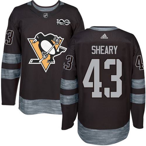 Adidas Penguins #43 Conor Sheary Black 1917-2017 100th Anniversary Stitched NHL Jersey Adidas Penguins #43 Conor Sheary Black 1917-2017 100th Anniversary Stitched NHL Jersey