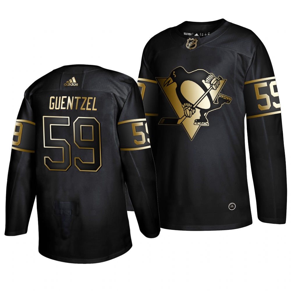 Adidas Penguins #59 Jake Guentzel Men's 2019 Black Golden Edition Authentic Stitched NHL Jersey Adidas Penguins #59 Jake Guentzel Men's 2019 Black Golden Edition Authentic Stitched NHL Jersey
