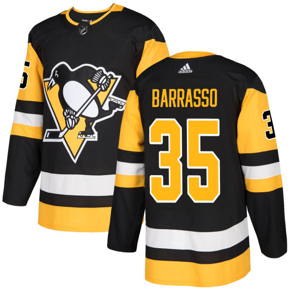 Adidas Penguins #35 Tom Barrasso Black Home Authentic Stitched NHL Jersey Adidas Penguins #35 Tom Barrasso Black Home Authentic Stitched NHL Jersey