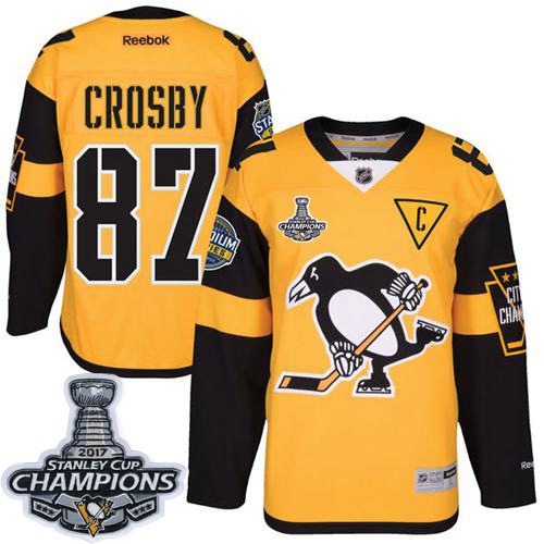Penguins #87 Sidney Crosby Gold 2017 Stadium Series Stanley Cup Finals Champions Stitched NHL Jersey Penguins #87 Sidney Crosby Gold 2017 Stadium Series Stanley Cup Finals Champions Stitched NHL Jersey