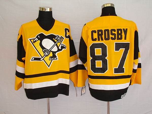 Penguins #87 Sidney Crosby Stitched Yellow Mitchell&Ness NHL Jersey Penguins #87 Sidney Crosby Stitched Yellow Mitchell&Ness NHL Jersey