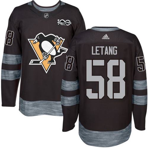 Adidas Penguins #58 Kris Letang Black 1917-2017 100th Anniversary Stitched NHL Jersey Adidas Penguins #58 Kris Letang Black 1917-2017 100th Anniversary Stitched NHL Jersey