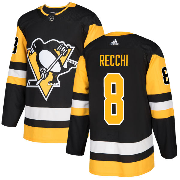 Adidas Penguins #8 Mark Recchi Black Home Authentic Stitched NHL Jersey Adidas Penguins #8 Mark Recchi Black Home Authentic Stitched NHL Jersey