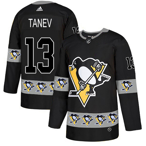 Adidas Penguins #13 Brandon Tanev Black Authentic Team Logo Fashion Stitched NHL Jersey