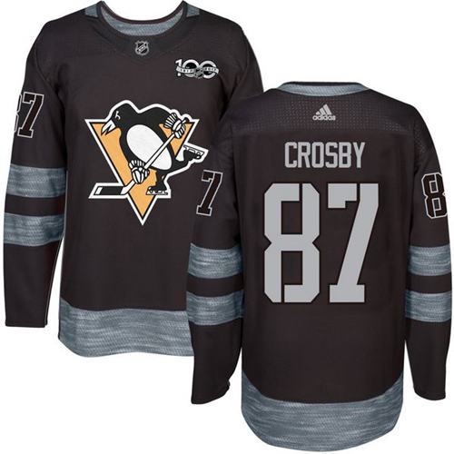 Adidas Penguins #87 Sidney Crosby Black 1917-2017 100th Anniversary Stitched NHL Jersey Adidas Penguins #87 Sidney Crosby Black 1917-2017 100th Anniversary Stitched NHL Jersey